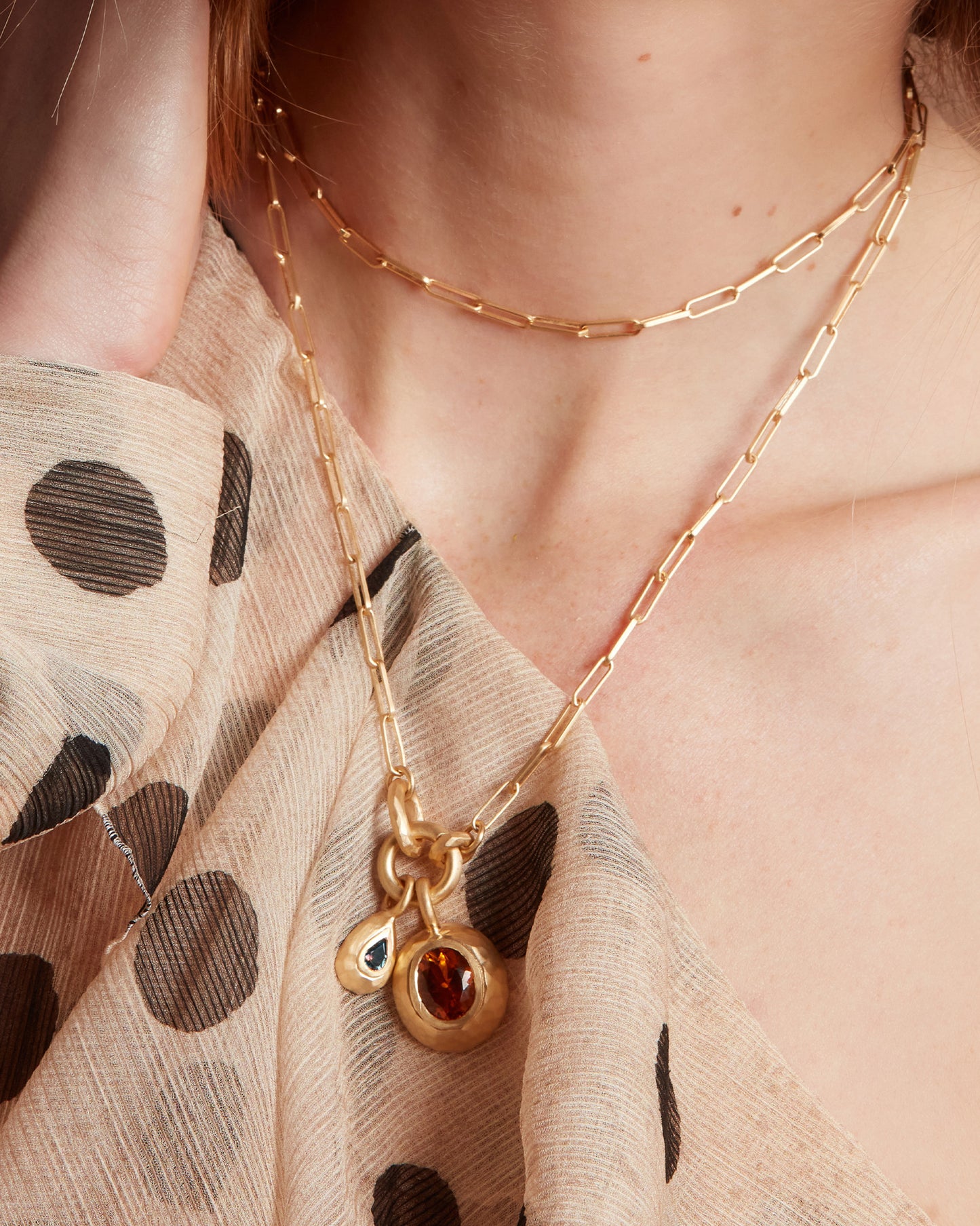 Milestone Drop Charm Small Deep Blue Topaz