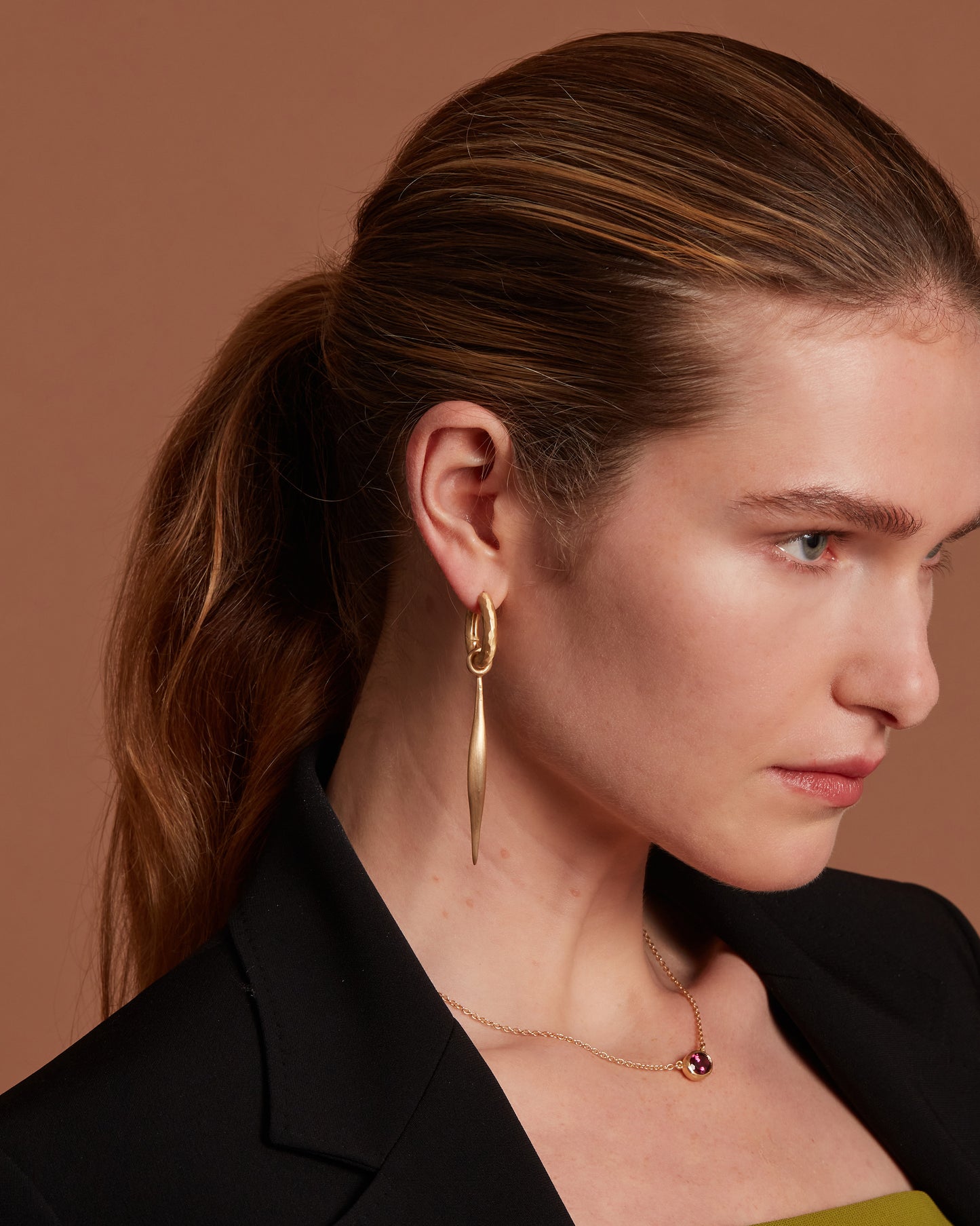 Wander Hoops Medium with Spindle Charms Large