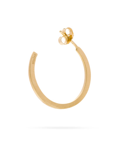 Crescent Moon Hoops Ruby