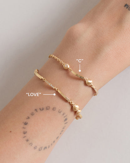 Bracciale Arché Messaggio Personalizzato Diamante