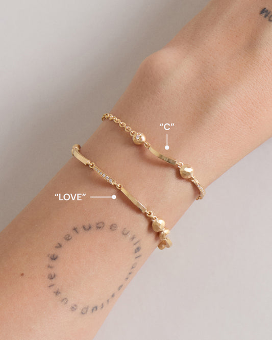 Bracciale Arché Messaggio Personalizzato Diamante