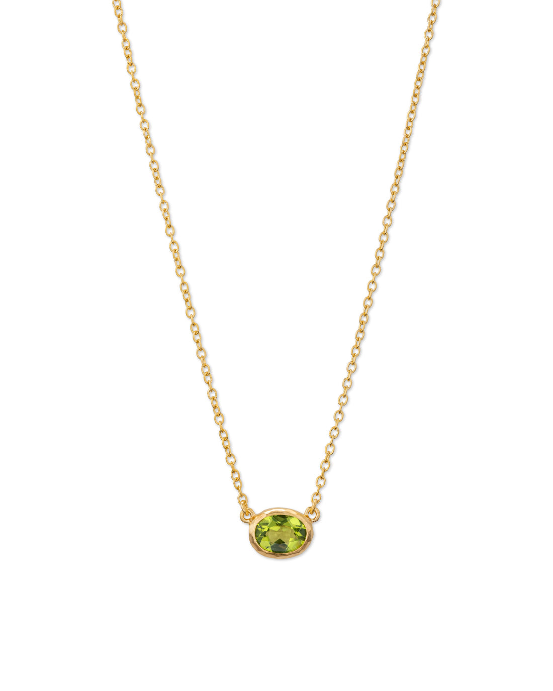 Ellipse Necklace Green Peridot