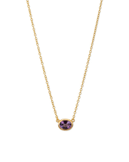 Ellipse Necklace Purple Amethyst