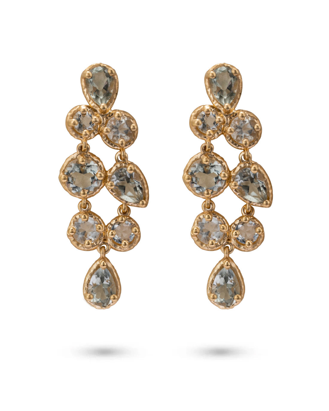 Odyssey Earrings Pair Light Green Prasiolite
