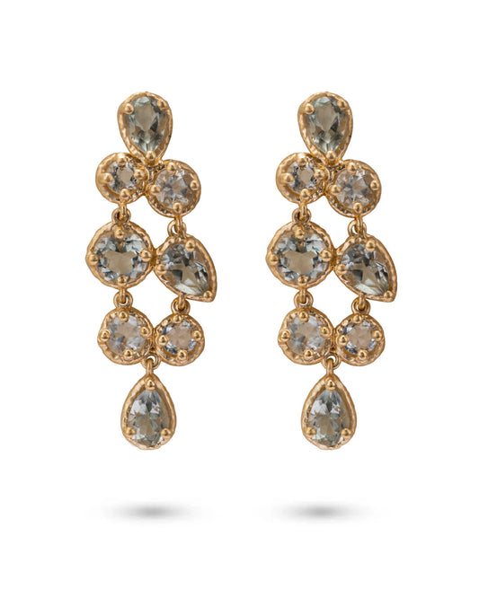 Odyssey Earrings Pair Light Green Prasiolite