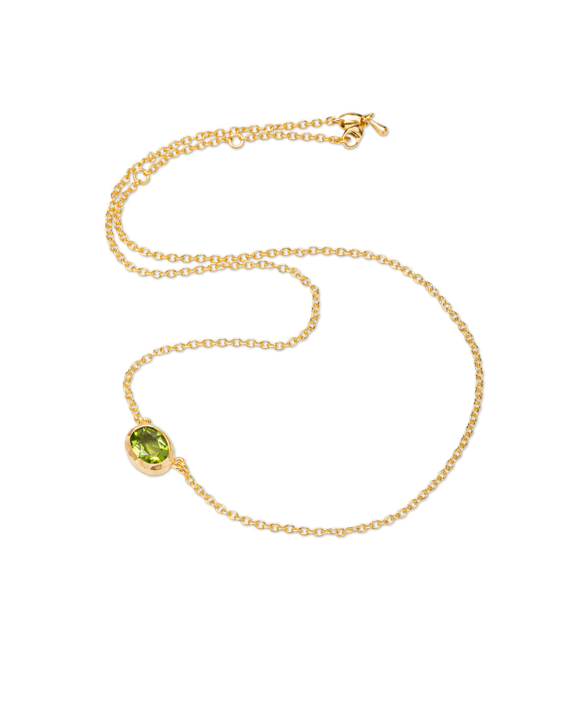 Ellipse Necklace Green Peridot