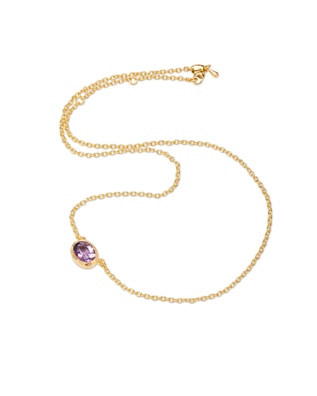 Ellipse Necklace Purple Amethyst