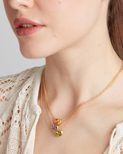 Collana Ellisse Peridoto Verde