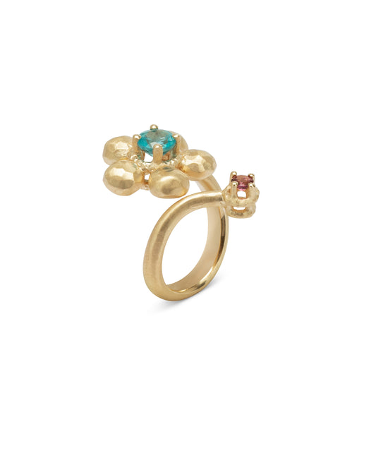 Flore Ring Apatite and Pink Tourmaline