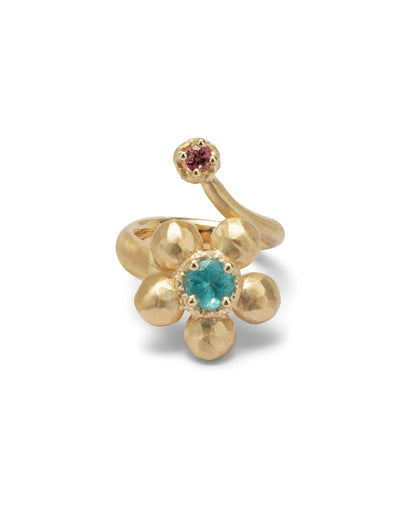 Flore Ring Apatite and Pink Tourmaline
