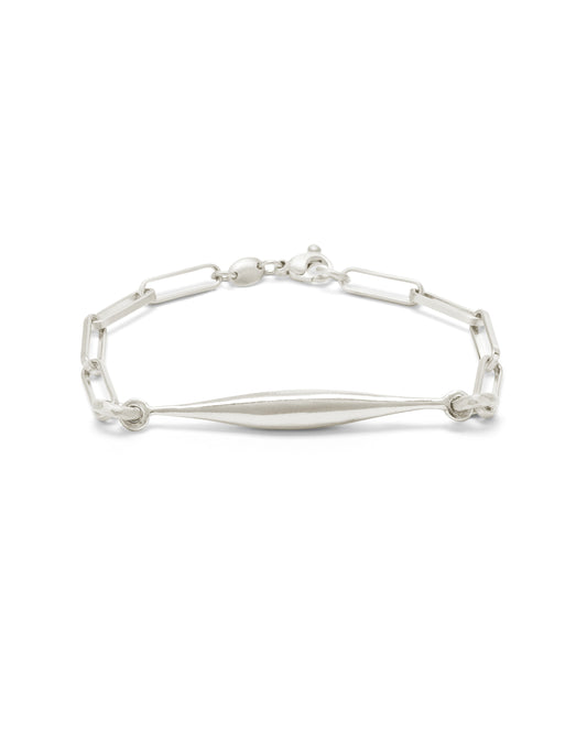 Spindle Bracelet Clip Chain Natural Silver