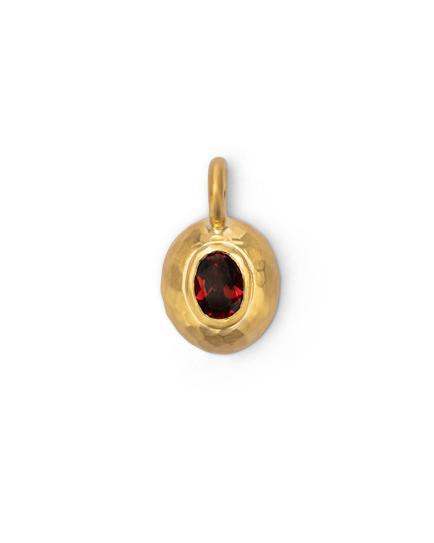 Milestone Sasso Charm Medium Red Garnet