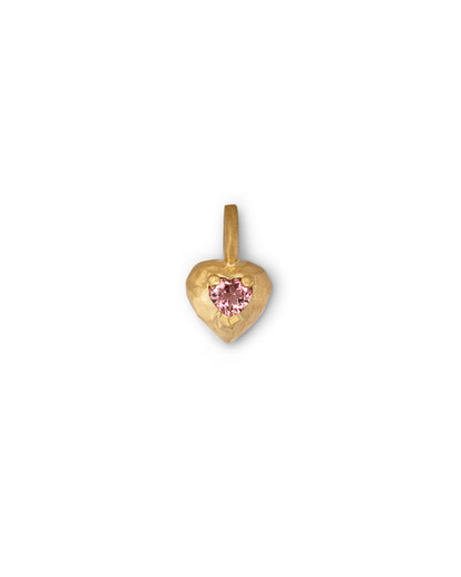 Ciondolo Cuore Milestone Piccolo Tormalina Rosa