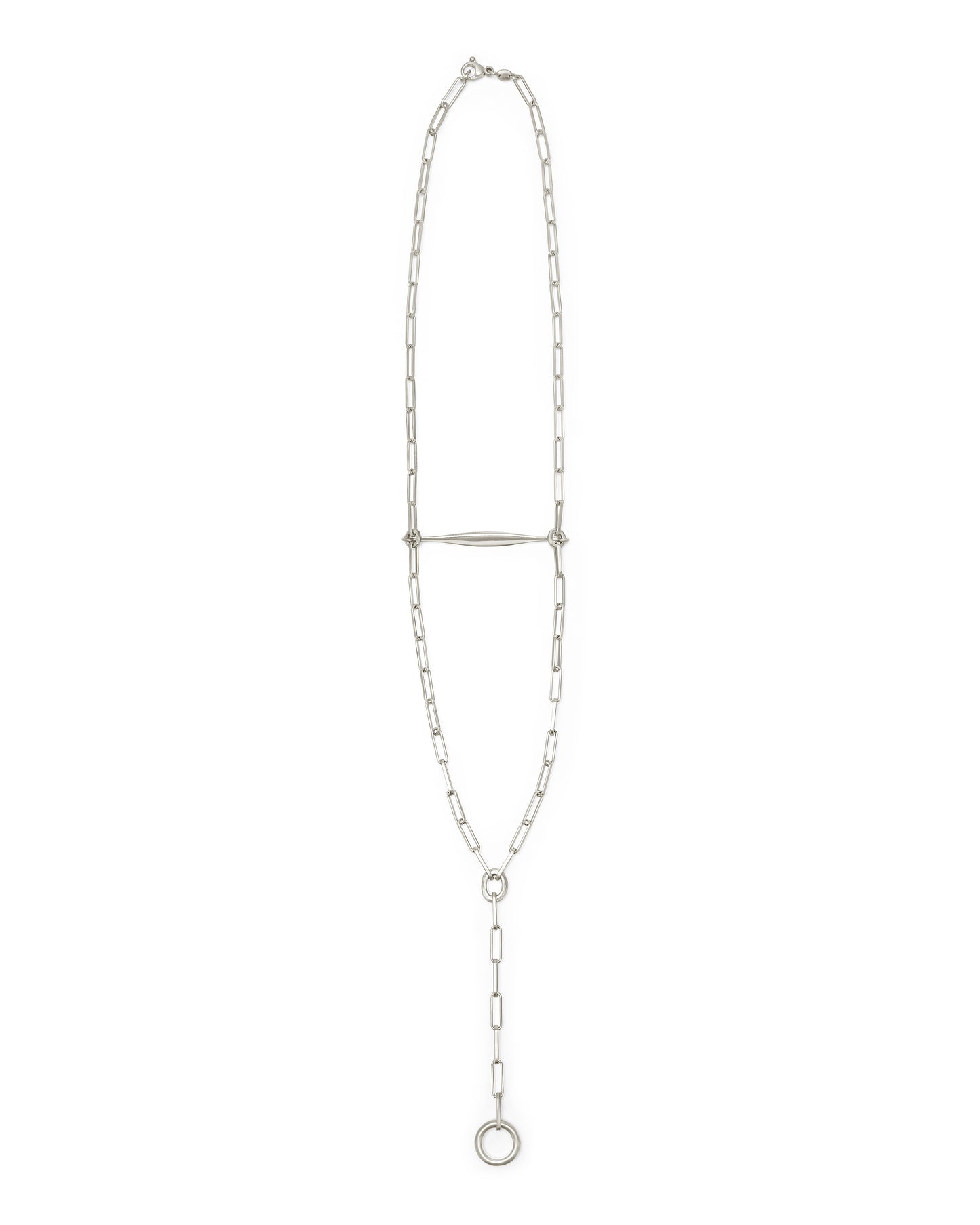 Collana Spindle Catena Clip Argento Naturale
