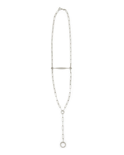 Collana Spindle Catena Clip Argento Naturale