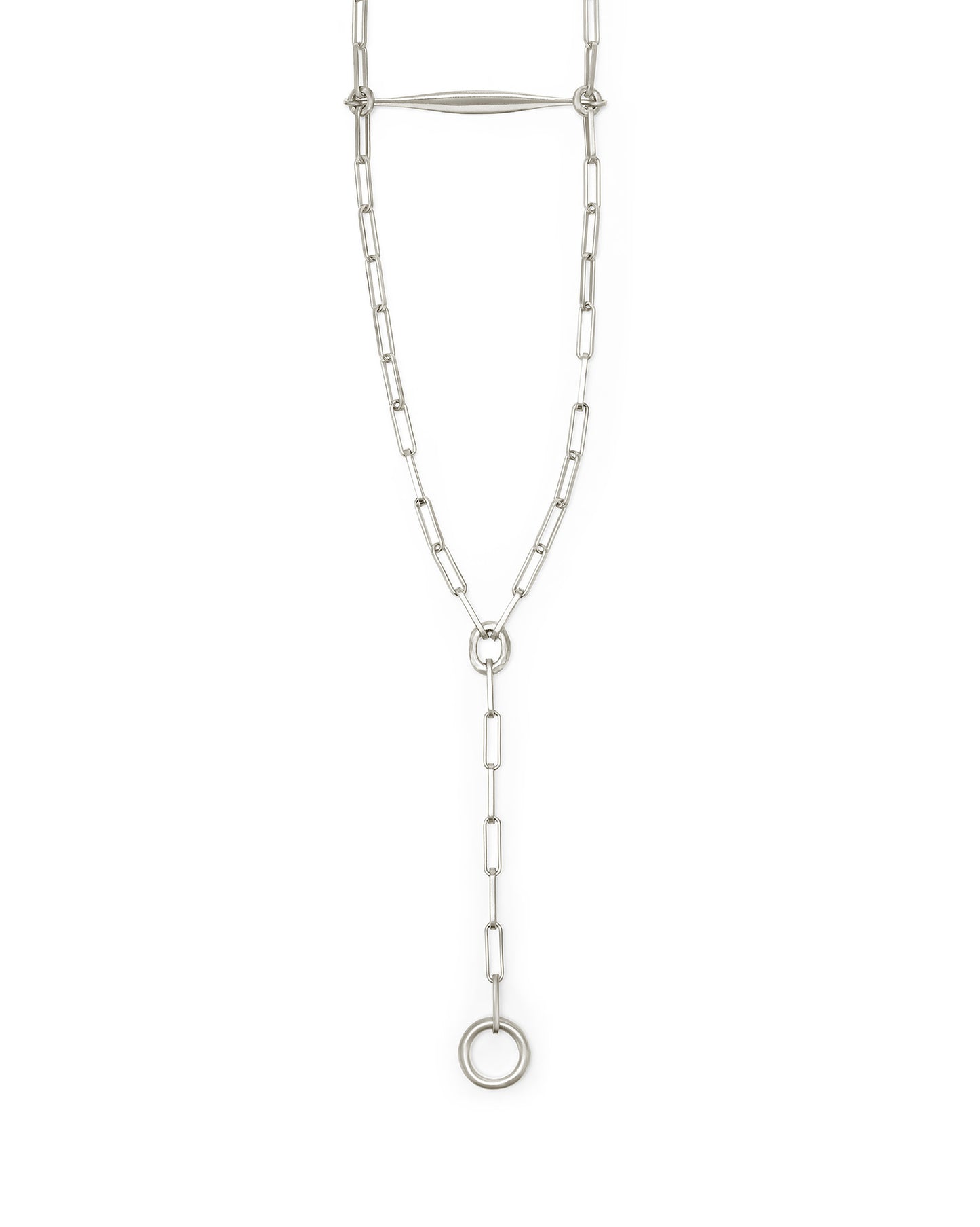 Collana Spindle Catena Clip Argento Naturale