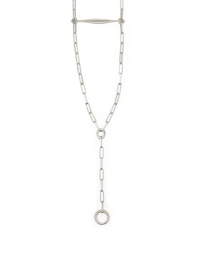 Collana Spindle Catena Clip Argento Naturale