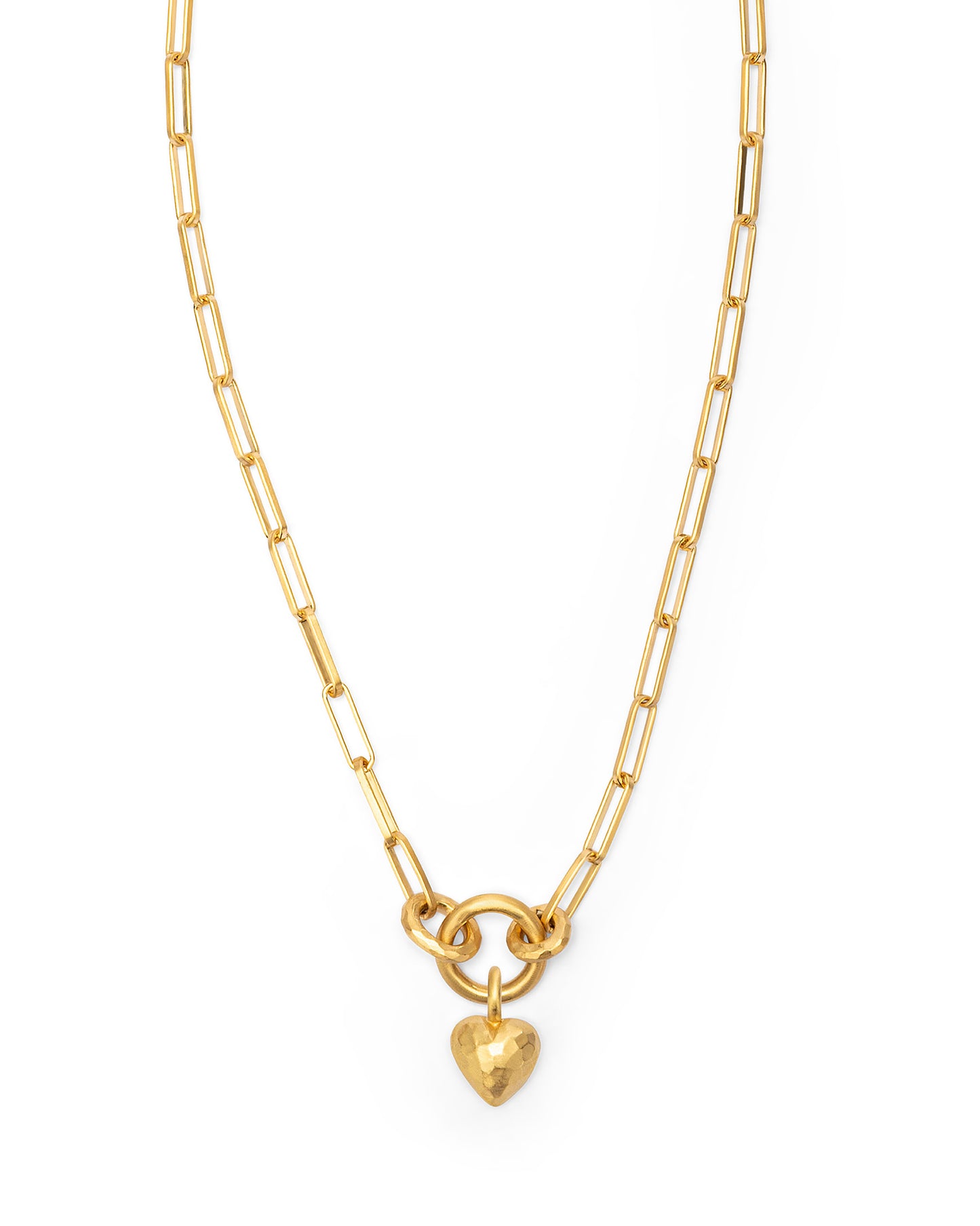 Voyage Necklace Clip Chain with Heart Charm