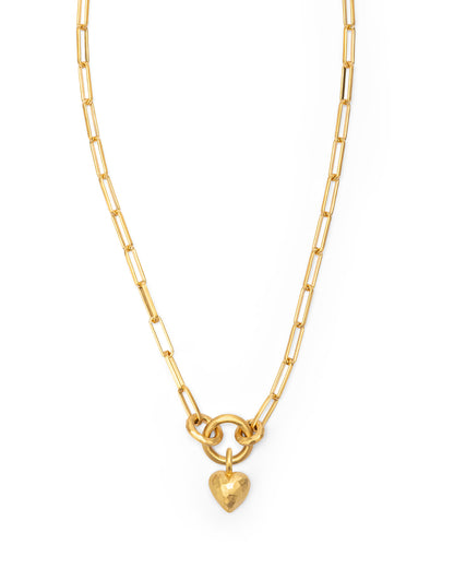 Voyage Necklace Clip Chain with Heart Charm