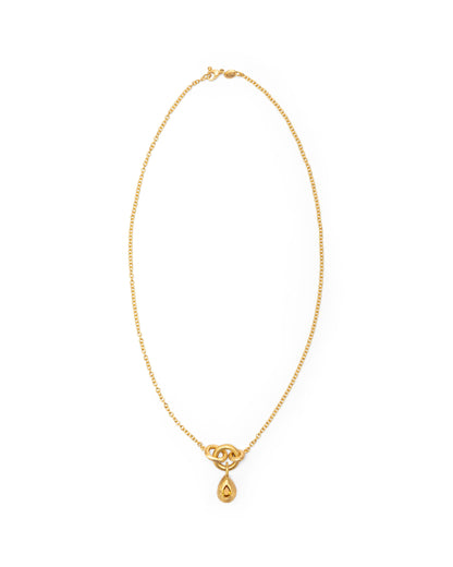 Voyage Necklace Light Chain with Drop Charm Madeira Quartz