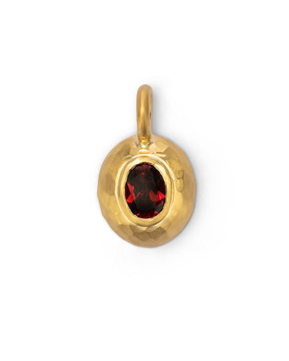 Milestone Sasso Charm Medium Red Garnet