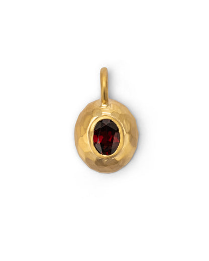 Milestone Sasso Charm Small Red Garnet