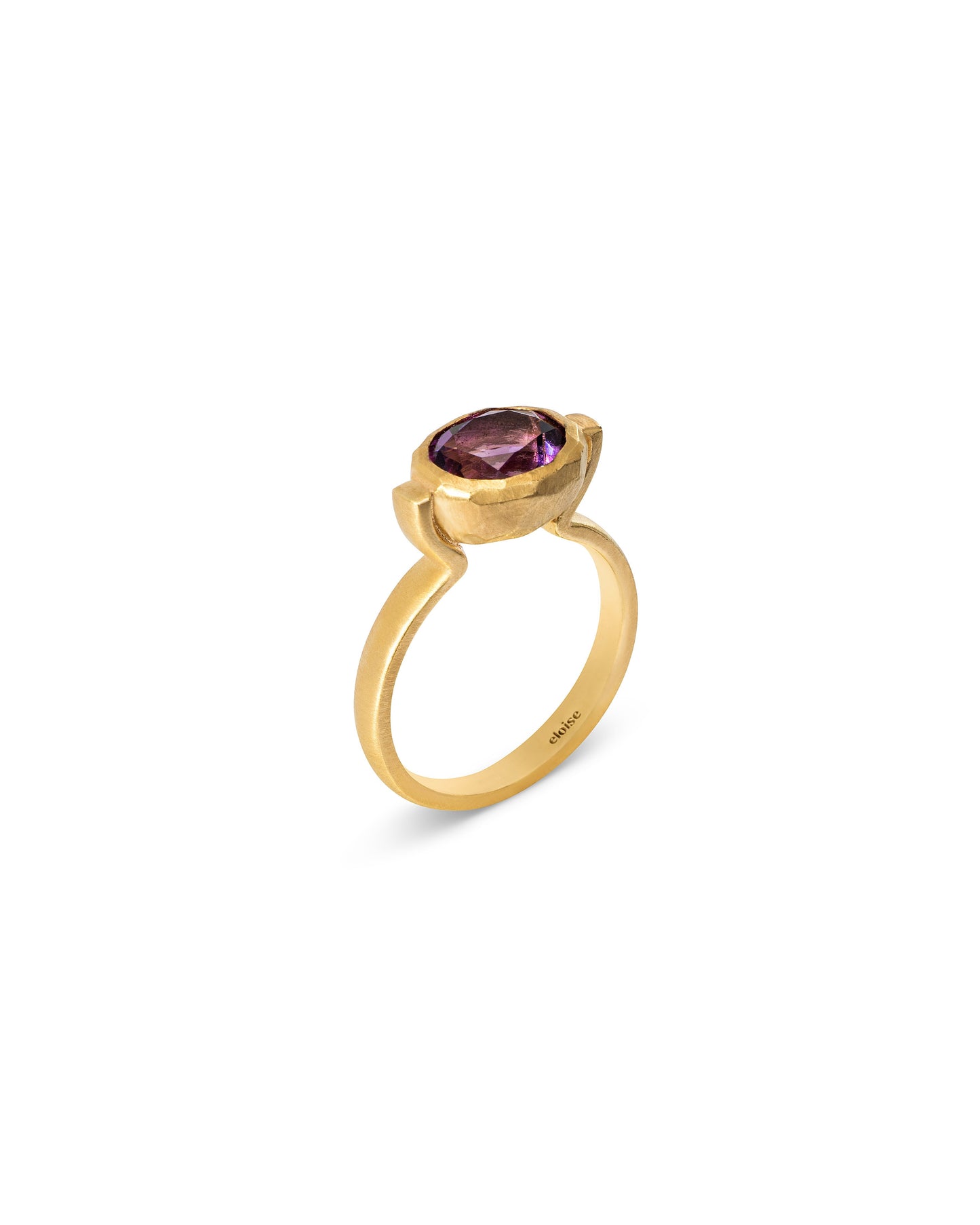 Ellipse Ring Purple Amethyst