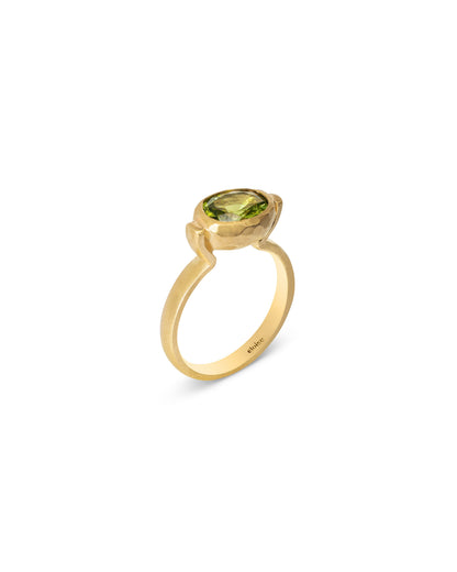 Ellipse Ring Green Peridot