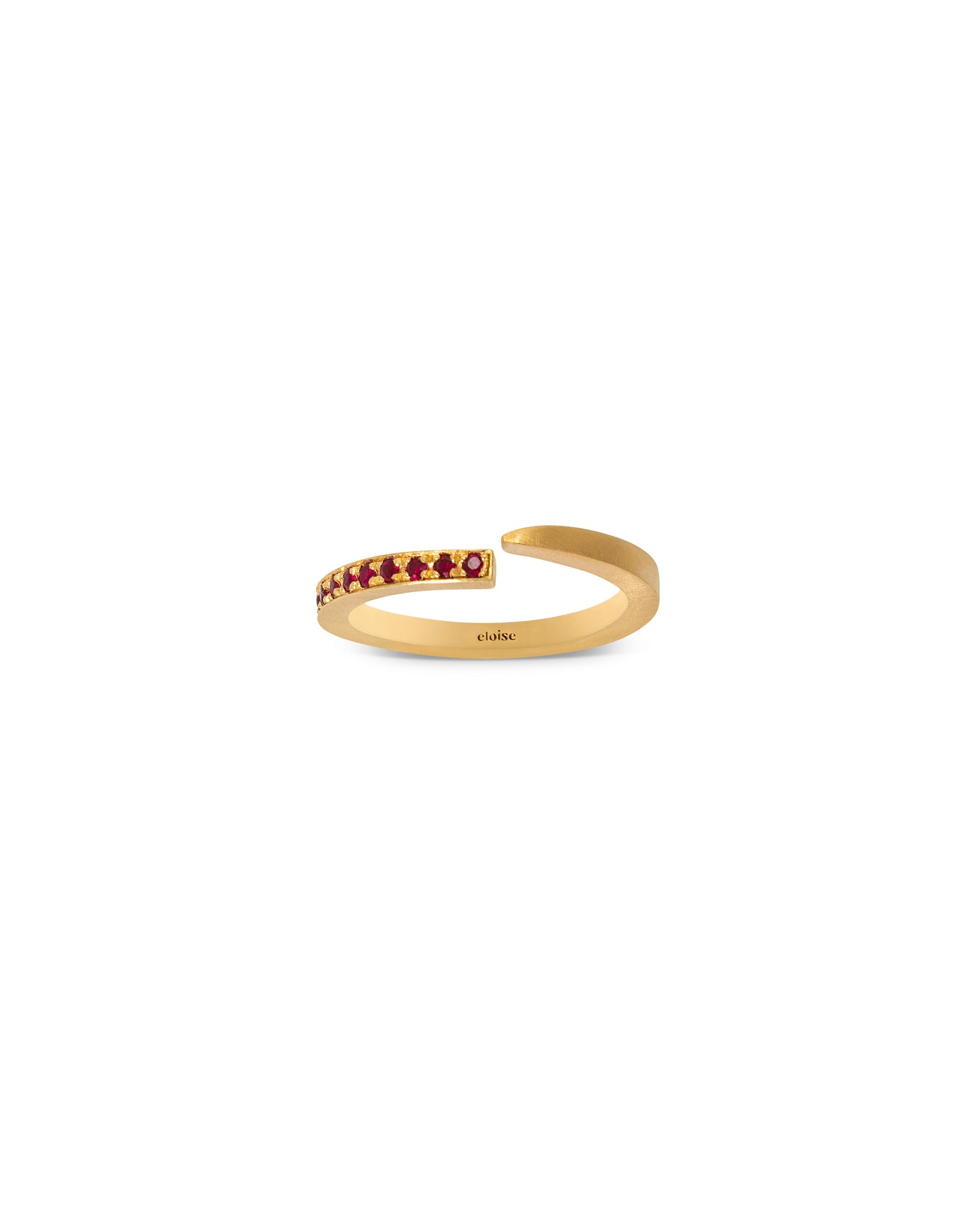 Crescent Moon Ring Ruby