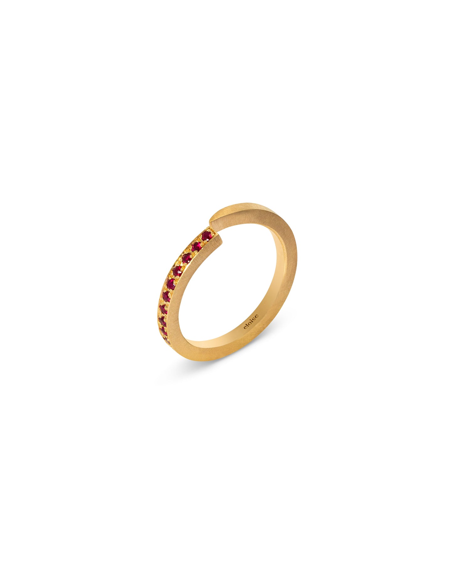 Crescent Moon Ring Ruby