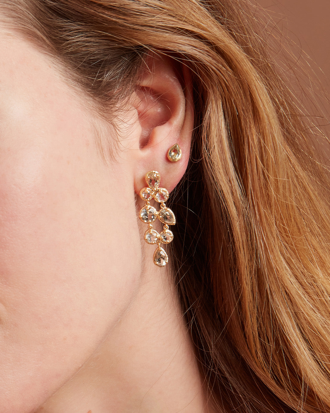 Odyssey Earrings Pair Light Green Prasiolite