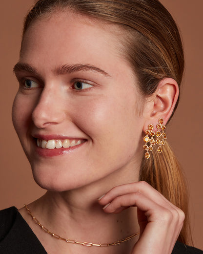 Odyssey Earring Yellow Citrine Quartz