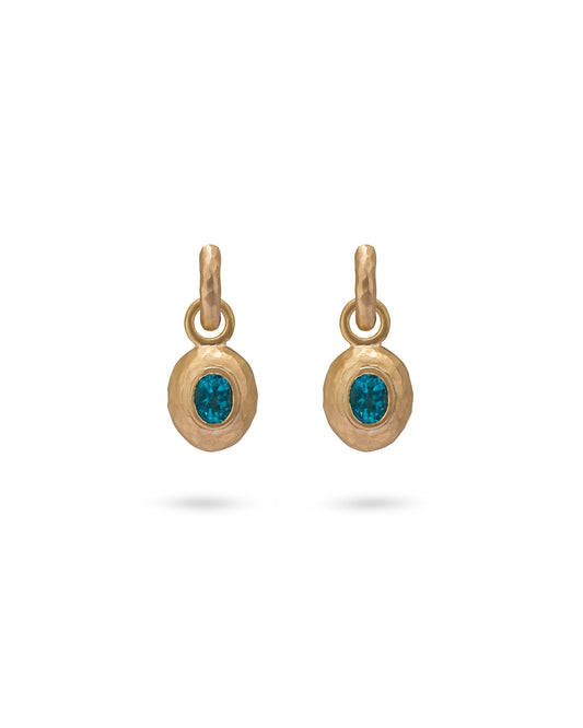 Wander Hoops Small with Sasso Charms Apatite