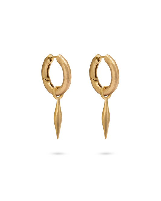 Wander Hoops Medium with Spindle Charms