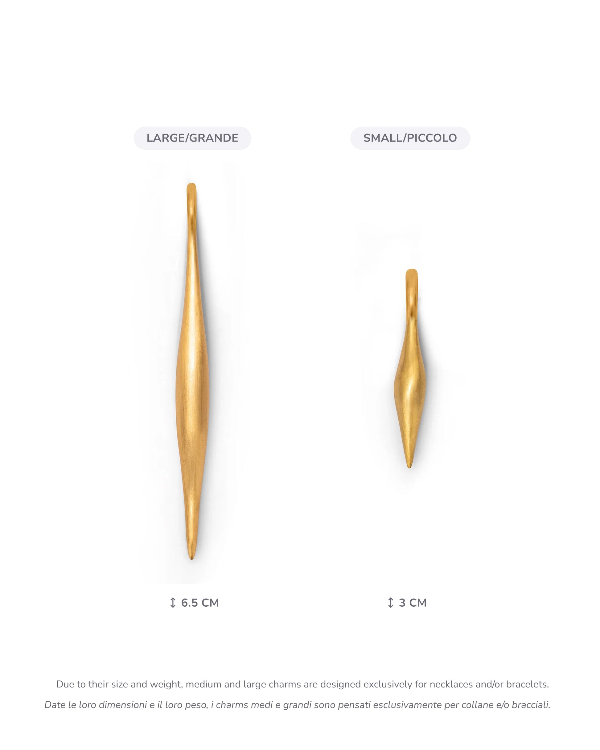 Spindle charm size guide