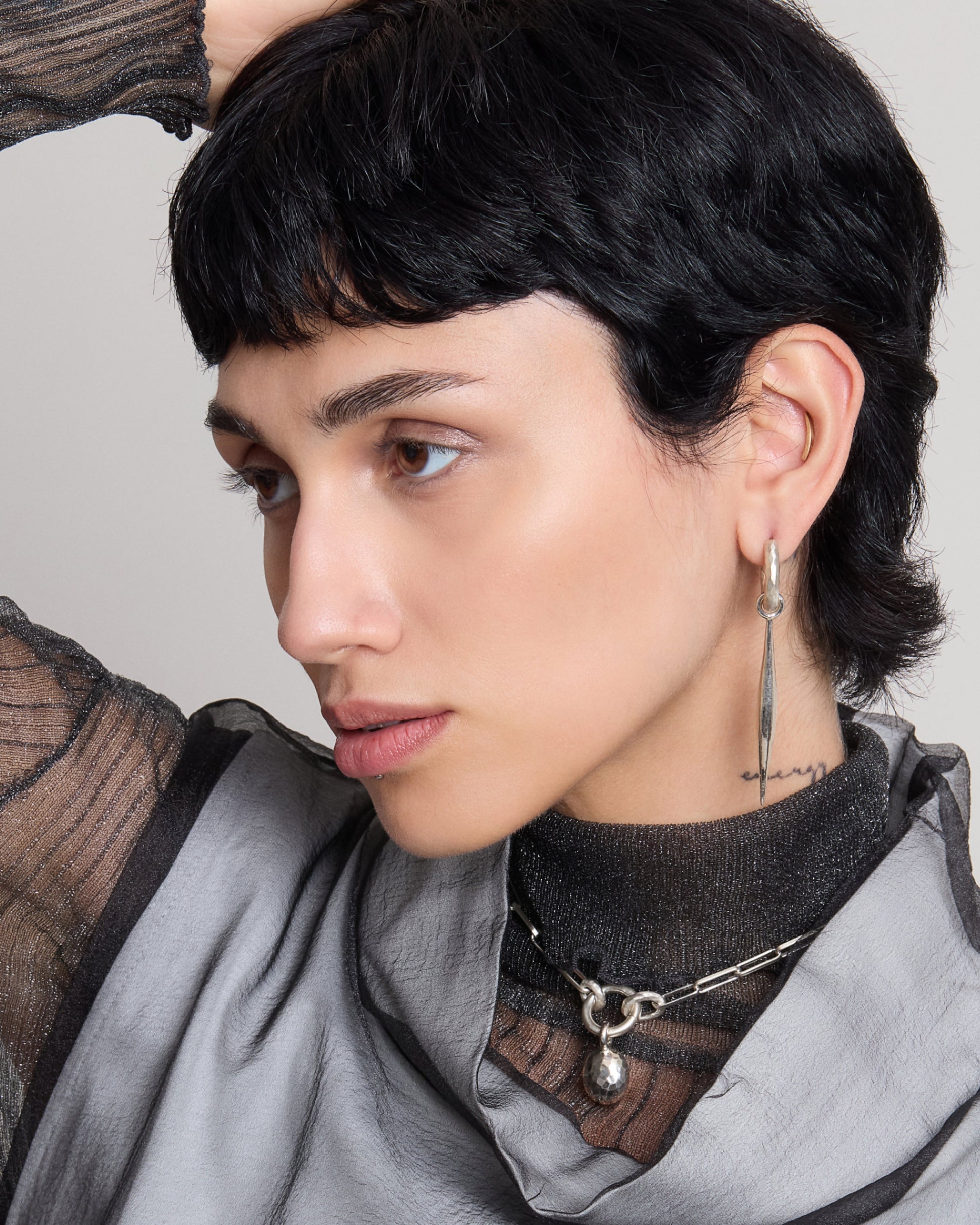 Voyage Necklace Clip Chain Natural Silver