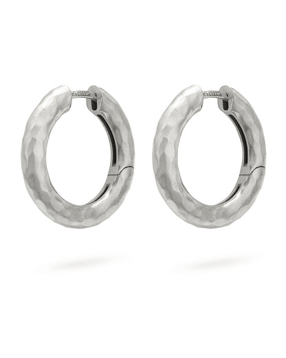 Wander Hoops Large Natural Silver