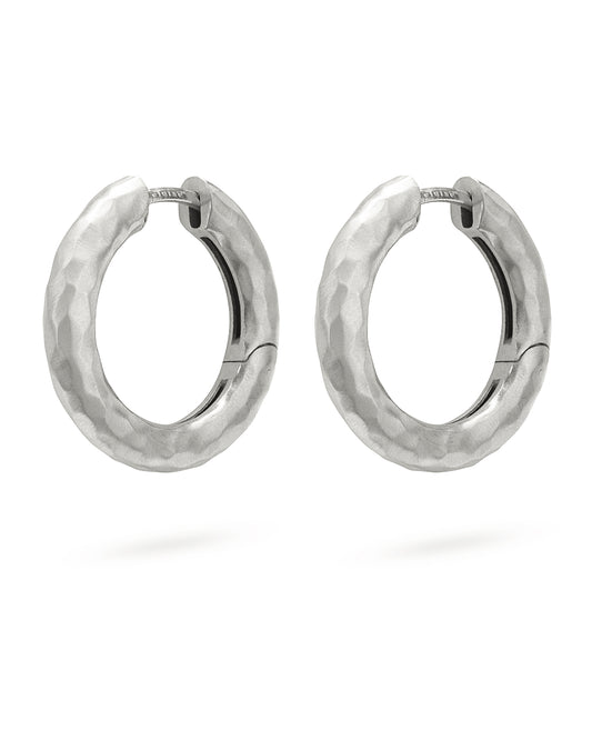 Wander Hoops Large Natural Silver