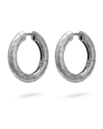 Wander Hoops Large Natural Silver