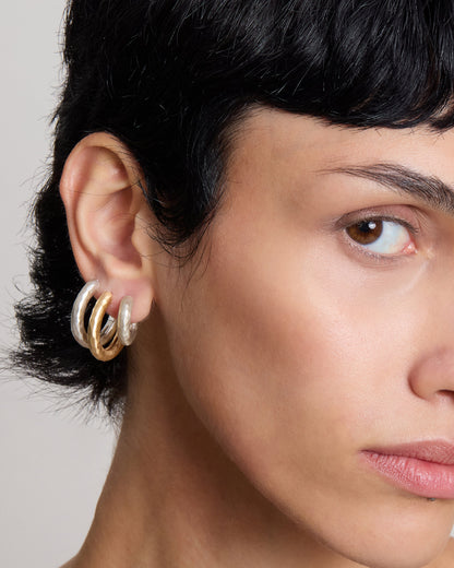 Wander Hoops Large Natural Silver