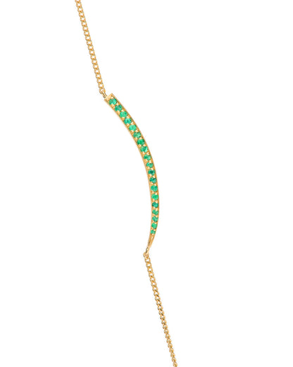 Crescent Moon Bracelet Emerald